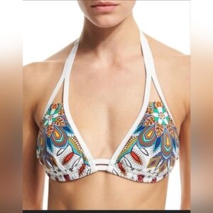 Red Carter Persian Dance White Bikini Top 34D